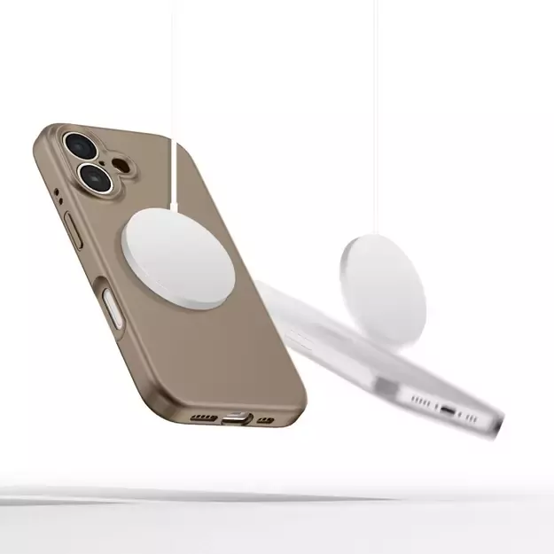 Tech-Protect Liquid Silicone MagSafe iPhone 16e Case - Brown 4