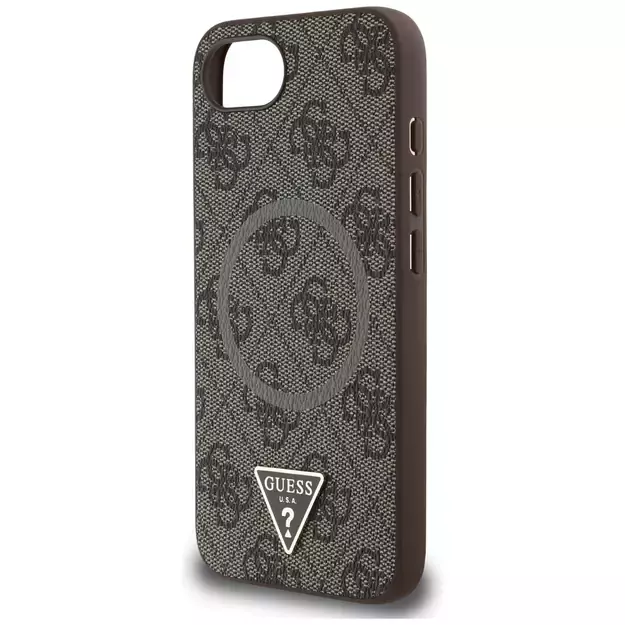 Guess 4G Ring Triangle Logo MagSafe iPhone 16e Case - Brown 5