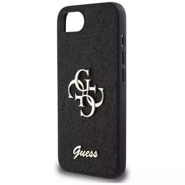Guess Fixed Glitter Big 4G case for iPhone 16e - black 5