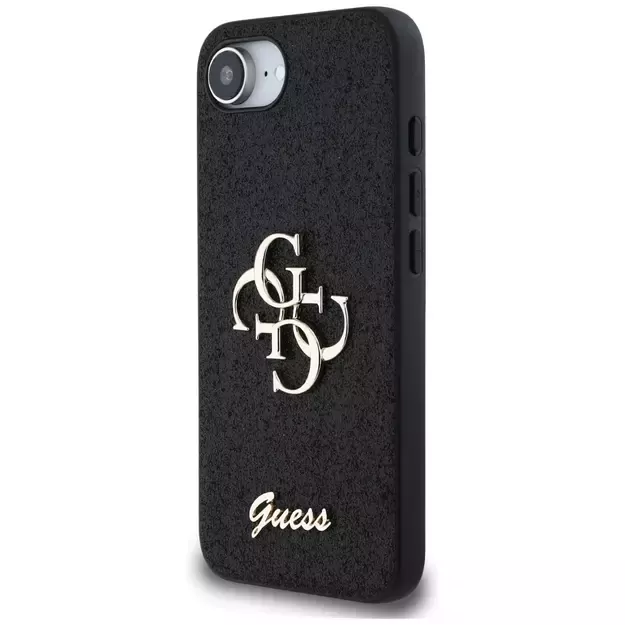 Guess Fixed Glitter Big 4G case for iPhone 16e - black 1