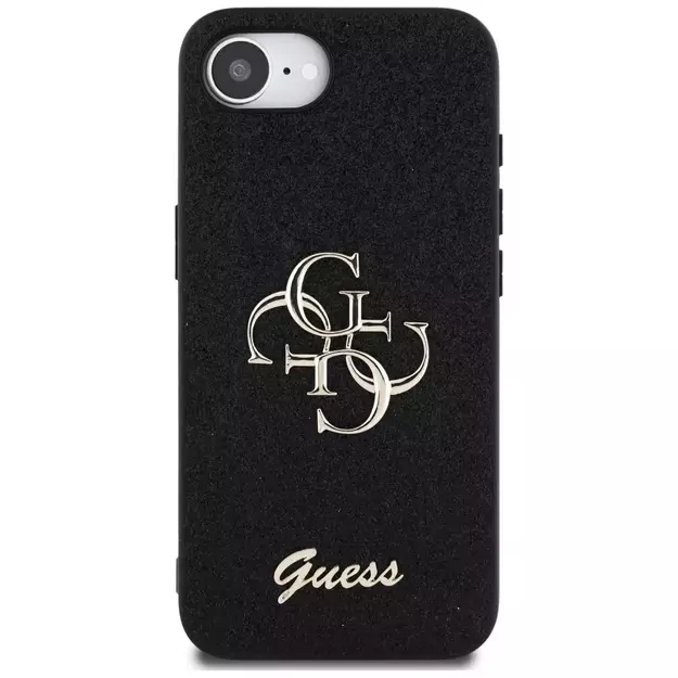 Guess Fixed Glitter Big 4G case for iPhone 16e - black 2