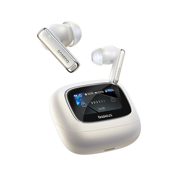 Baseus Bowie M2s Ultra TWS Wireless In-Ear Headphones with Interactive Screen - White