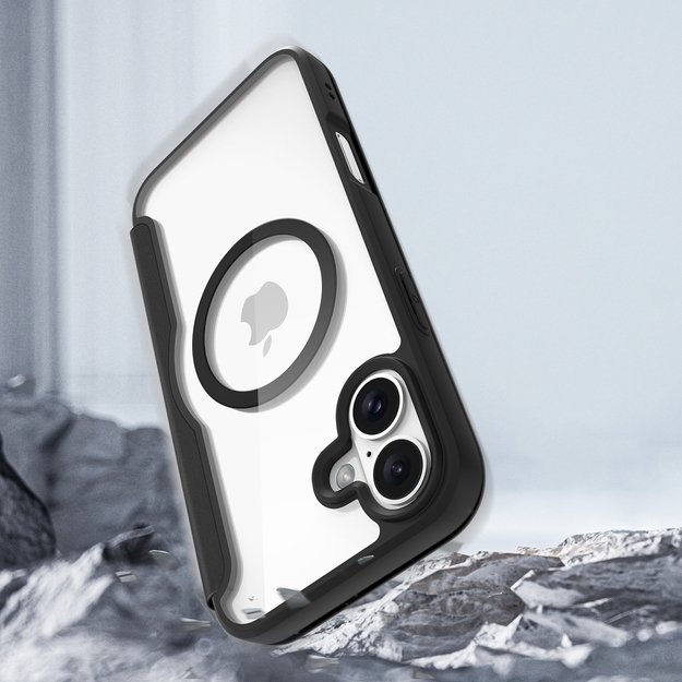 Dux Ducis Skin X Pro iPhone 16 Case with MagSafe and Flip Cover - Black 9