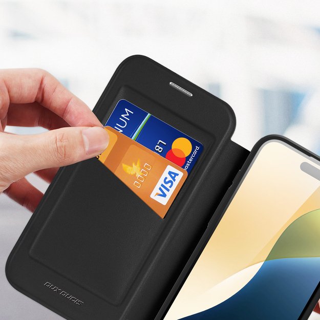 Dux Ducis Skin X Pro iPhone 16 Case with MagSafe and Flip Cover - Black 7