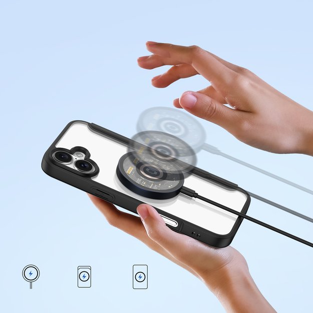 Dux Ducis Skin X Pro iPhone 16 Case with MagSafe and Flip Cover - Black 2