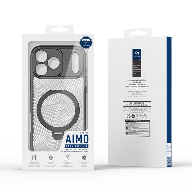 Dux Ducis Aimo Mag Case with Magnetic Ring and Stand for iPhone 17 Pro Max - Black 8