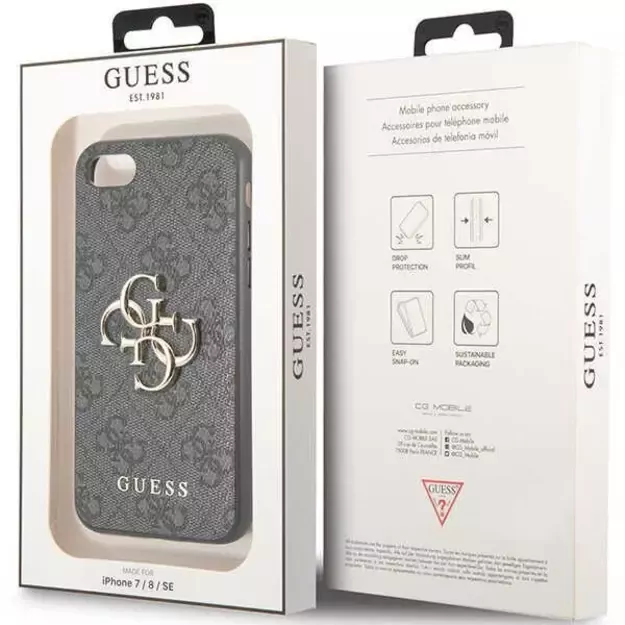 Guess GUHCI84GMGGR iPhone 7/8/SE 2020/ 2022 grey/grey hardcase 4G Big Metal Logo 7