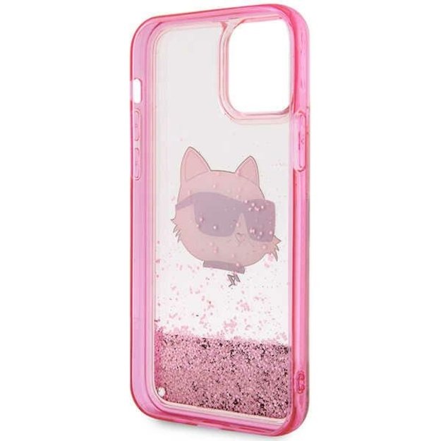 Karl Lagerfeld KLHCP12MLNCHCP iPhone 12/ 12 Pro 6.1&quot  pink/pink hardcase Glitter Choupette Head 14