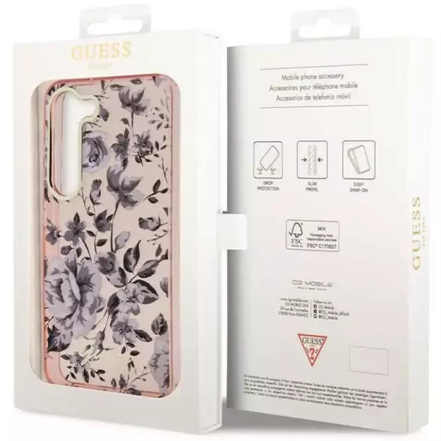 Guess GUHCS23MHCFWSP S23+ S916 pink/pink hardcase Flower Collection 7