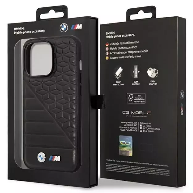 BMW Bi Pattern Case for iPhone 14 Pro 6.1&quot  - Black 7