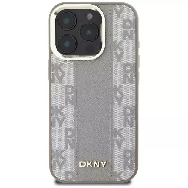 DKNY Checkered Pattern Magsafe iPhone 16 Pro Case - Beige 9