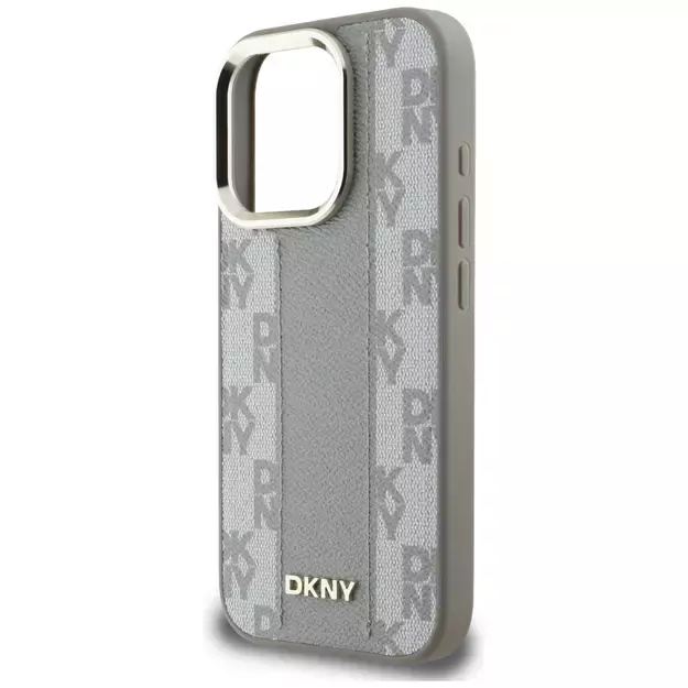 DKNY Checkered Pattern Magsafe iPhone 16 Pro Case - Beige 12