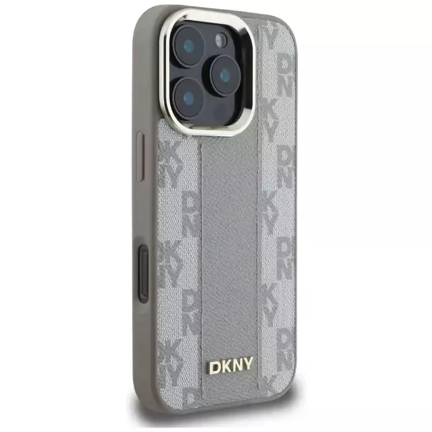 DKNY Checkered Pattern Magsafe iPhone 16 Pro Case - Beige 10