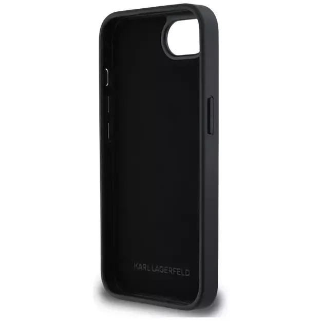 Karl Lagerfeld Monogram Choupette Head Pin iPhone 16e Case - Black 6