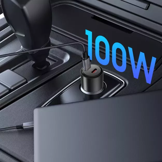 CC03 2-port PD100W car charger - black 4
