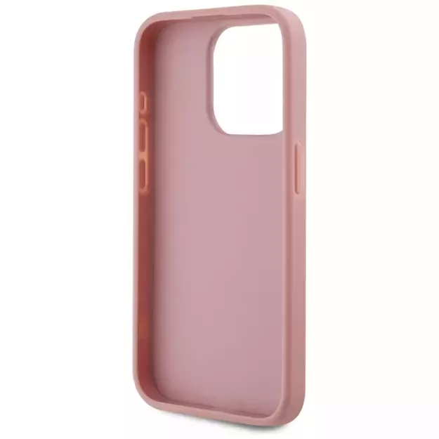 Karl Lagerfeld Wrinkled Metal Signature iPhone 15 Pro Max Case - Pink 6