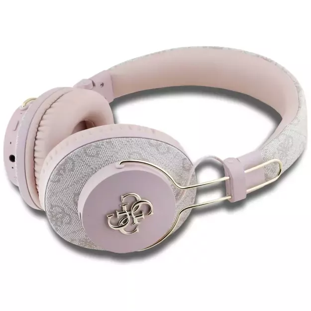 Guess ENC Metal 4G Logo On-Ear Headphones - Pink 1