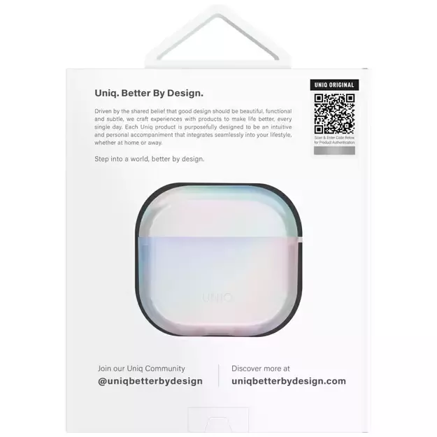 Uniq Iridescia case for AirPods 4 Hang Case - holo white 4