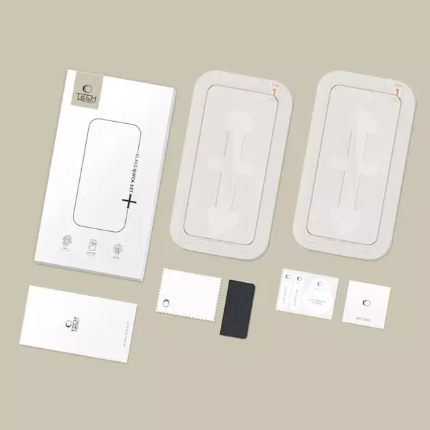 Tech-Protect Quick Set+ Tempered Glass 2-pack for iPhone 15 / 16 6