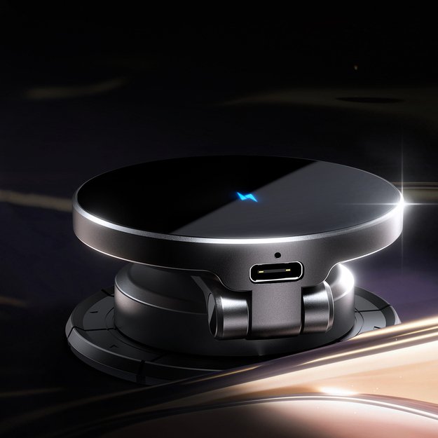 Joyroom JR-ZS408 magnetic holder with 15W inductive charger for car cockpit - black 8