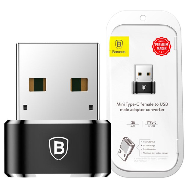 Baseus Mini USB-C to USB-A adapter - black 8