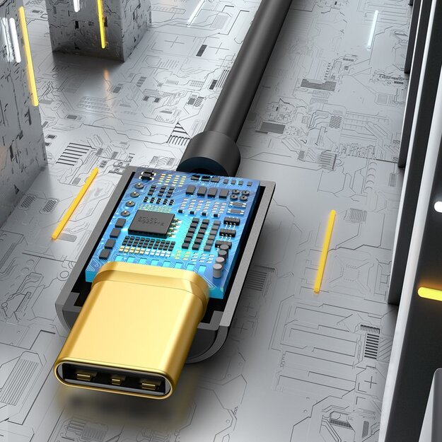 Baseus L54 adapter for USB-C headphones / mini jack 3.5mm DAC 24 bit 48 KHz - black 9