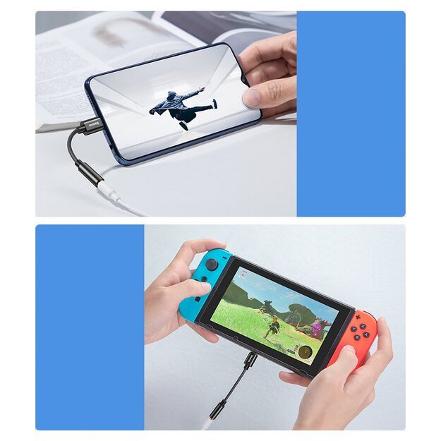 Baseus L54 adapter for USB-C headphones / mini jack 3.5mm DAC 24 bit 48 KHz - black 8