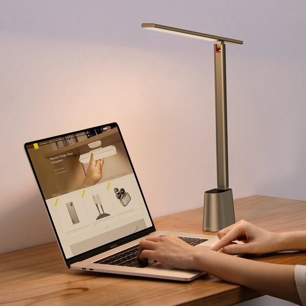 Baseus Smart Eye wireless LED desk lamp with battery 2200 mAh gray (DGZG-0G) 9