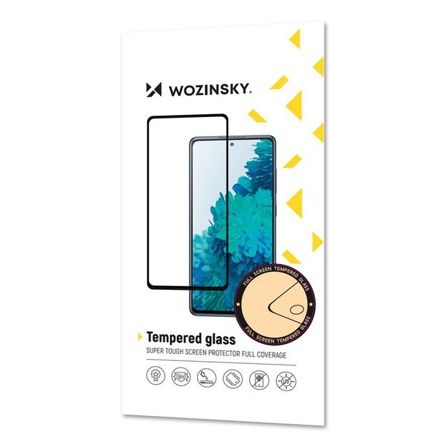 Wozinsky Tempered Glass Full Glue Super Tough Screen Protector Full Coveraged with Frame Case Friendly for Oppo Reno6 4G black 2