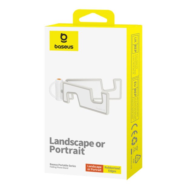 Baseus Portable fold-out phone stand - white 4