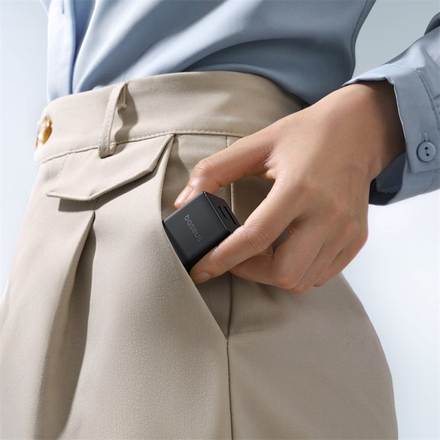 Baseus Palm 30W USB-C USB-A Wall Charger - Black 7