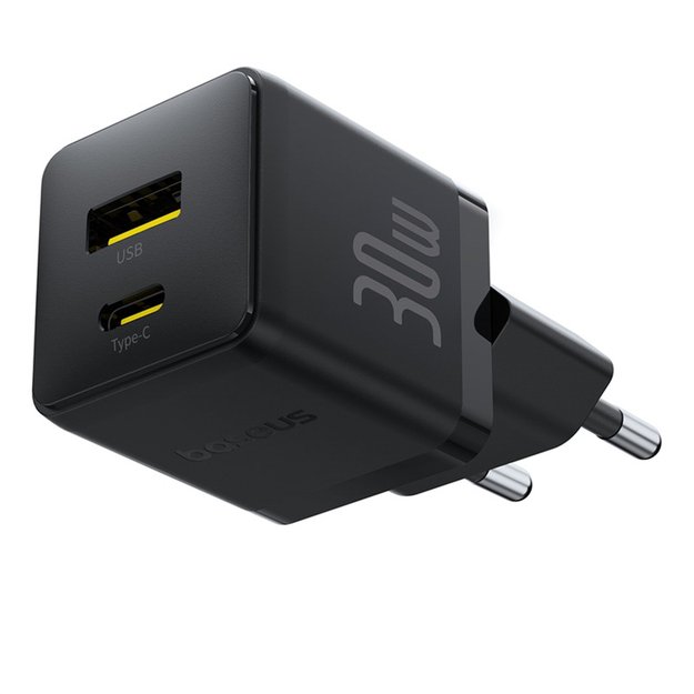 Baseus Palm 30W USB-C USB-A Wall Charger - Black 1