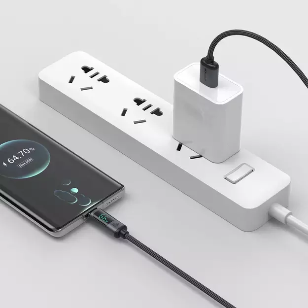 Joyroom Prism Series A16 USB-C / USB-A Cable 66W 1.2m with LED Display - Black 9
