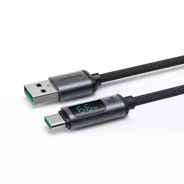 Joyroom Prism Series A16 USB-C / USB-A Cable 66W 1.2m with LED Display - Black 8