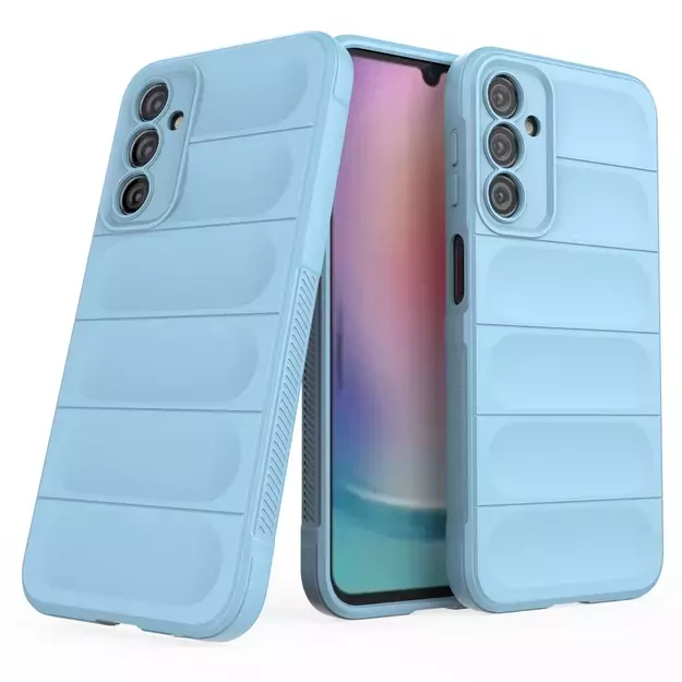 Magic Shield Case for Samsung Galaxy A24 4G flexible armored cover light blue 21