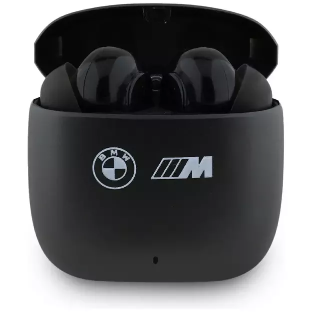 BMW M Metal M Logo Print ANC-ENC TWS Bluetooth Headphones - Black