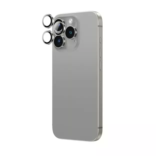 AmazingThing AR Aluminum 3 Lens Glass with Camera Lens Frame for iPhone 16 Pro / 16 Pro Max - Gray 2