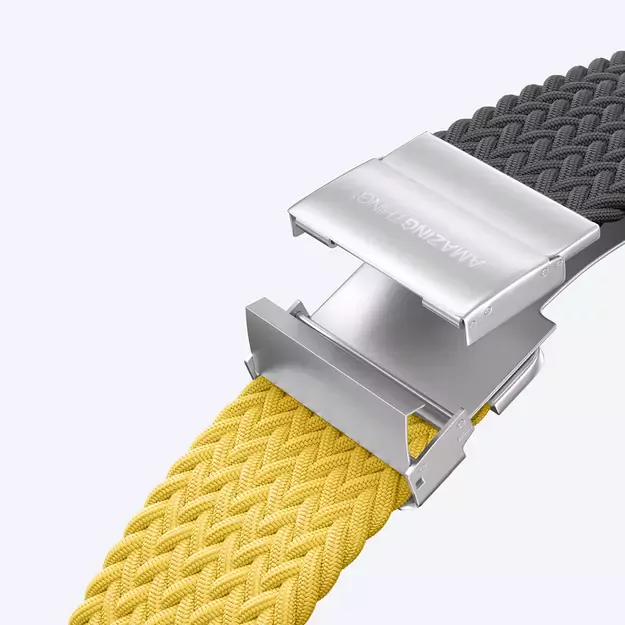 Set of 2 AmazingThing Blend Band for Apple Watch 45/46/49mm - Yellow-Black/Black 11