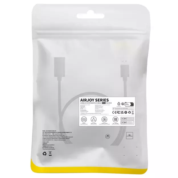 Extension cable USB 2.0 0.5m Baseus AirJoy Series - black 10