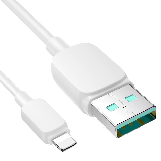 Joyroom Multi-Color Series A14 Lightning / USB-A 2.4A 1.2 m cable - white 1