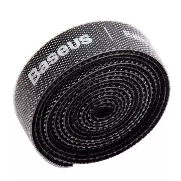 Baseus Rainbow Circle hook and loop Straps - velcro tape cable organizer 1m black (ACMGT-E01) 5