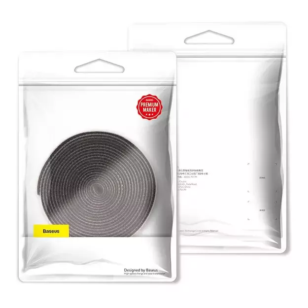 Baseus Rainbow Circle hook and loop Straps - velcro tape cable organizer 1m black (ACMGT-E01) 3