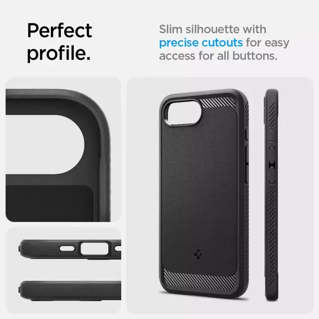 Spigen Rugged Armor MagSafe case for iPhone 16e - black 1
