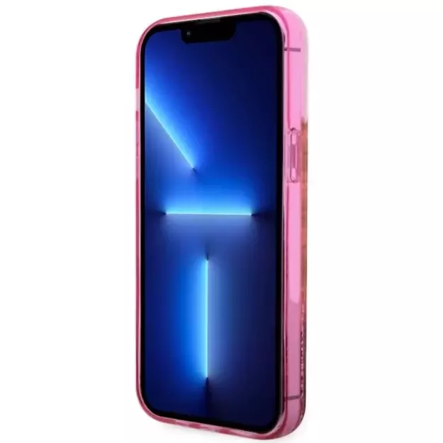 Guess GUHCP14LLC4PSGP iPhone 14 Pro 6.1  pink/pink hardcase Liquid Glitter 4G Transculent 4