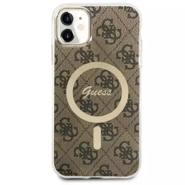 Guess GUHMN61H4STW iPhone 11 6.1  brown/brown hardcase 4G MagSafe 1