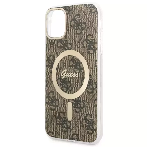 Guess GUHMN61H4STW iPhone 11 6.1  brown/brown hardcase 4G MagSafe 4