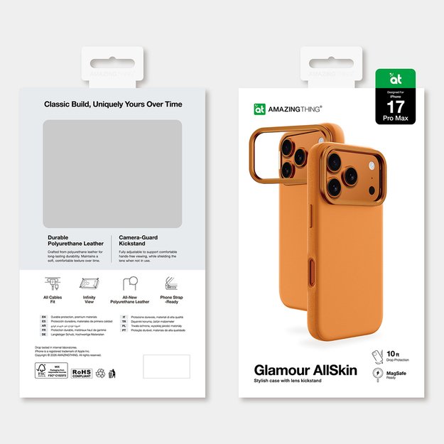 AmazingThing Glamor 3 Lens iPhone 17 Pro Max Titan Orange 6