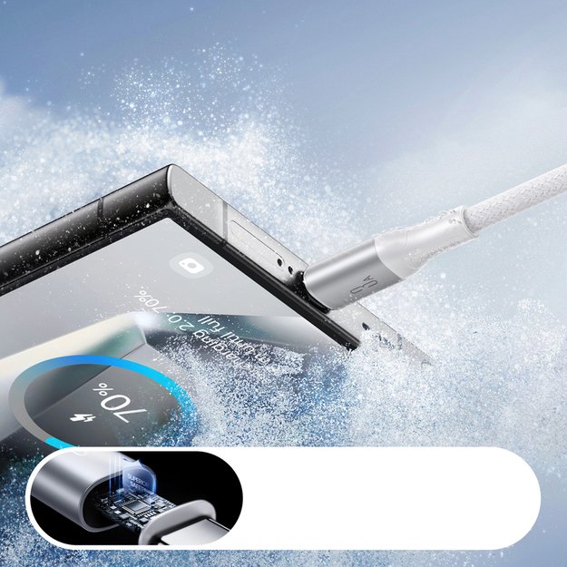 Joyroom S-A28 Flash Series 3A USB-A - USB-C Cable 1m - White 5