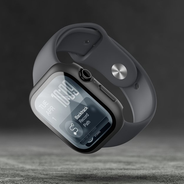 AmazingThing Radix Glass Screen Protector with Case for Apple Watch Series 11 42mm - Black 6