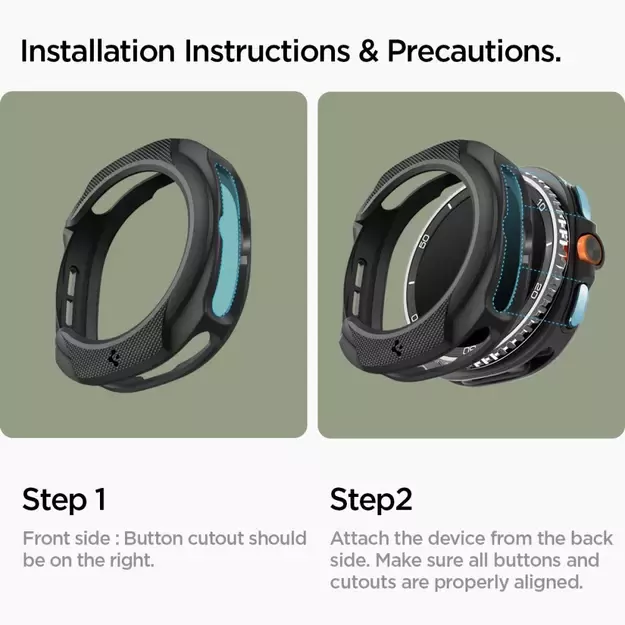 Spigen Liquid Air Case for Samsung Galaxy Watch 8 Classic 46mm - Black 13